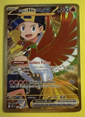Pokemon ~ Ethan's Ho-Oh ex 239/182 ~ Sv10:Destined Rivals ~ Holo Gold Hyper Rare - Image 1 of 2