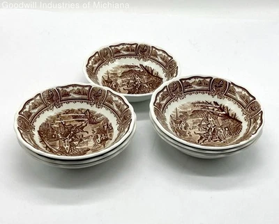 Cuencos de cereal marrón americano J & G Meakin 7 piezas Foto 1 de 4