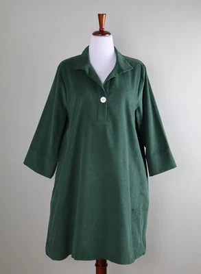 Vestido Camisa SMITH & QUINN NUEVO CON ETIQUETAS $172 Sophia Cord Pana Vine Popover Talla XL Foto 1 de 4