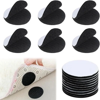 YOHENSQIN Hook Loop Dots Self Adhesive Tape 50mm Stick On Anti Slip Slide Rug Rugs Gripper