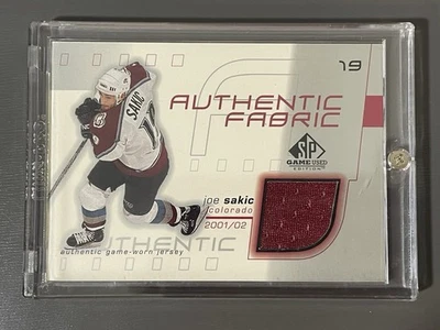 2001-02 SP Game Used Edition - Authentic Fabric Joe Sakic #AF-JS (MEM) - Image 1 of 2