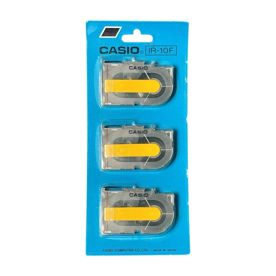 Casio IR-10F INK Ribbon Cassetes Package Of 3 For A Casio Typewriter New/Sealed - Image 1 of 3