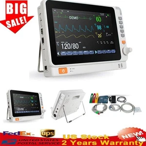 lot 10" ICU Vital Signs Patient Monitor Multi-parameter ECG NIBP RESP TEMP - Picture 1 of 17