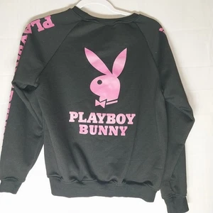 Playboy Bunny Black Pink Sweatshirt  Size Small Pre-owned - Picture 1 of 6