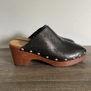 Aerosoles Mujer Cuero Negro Tachonado Madera Plataforma Zuecos Zapatos Talla US 10 - Imagen 1 de 9