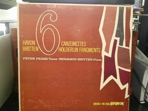HAYDN SIX CANZONETTES, BRITTEN SIX HOLDRLIN FRAGMENTS, PEARS, BRITTEN PIANO, VG+ - Picture 1 of 1
