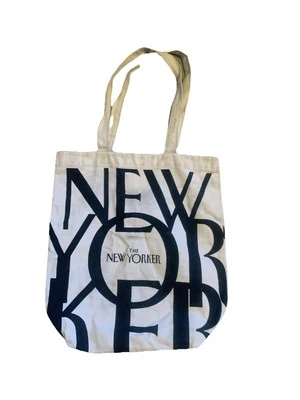 The New Yorker Classic Canvas Tote Bag NY Magazine Shopping Reusable 14”x 15” - Image 1 of 4