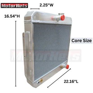 Radiador de aluminio Chevy Direct Fit 1955-57 con enfriador de transmisión Bel Air V8 210 - Imagen 1 de 6