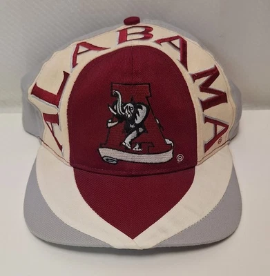 VTG Alabama Crimson Tide Big AL Hat Cap Colorblock Football Dead Stock Very Rare - Image 1 of 4