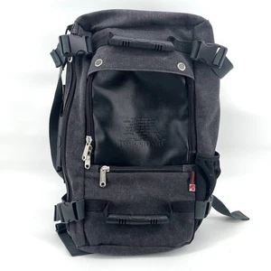 WITZMAN Travel Backpack Convertible Canvas Bag Gray Carry On - Picture 1 of 9