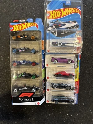 🔥HOT WHEELS F1 5PACK, BUGATTI, GTR, TREASUREHUNT, PORSCHE BUNDLE! 🔥 - Image 1 of 4