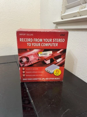 Vintage Xitel Inport Deluxe Software Record From Your Stereo To Your Computer - Image 1 of 4