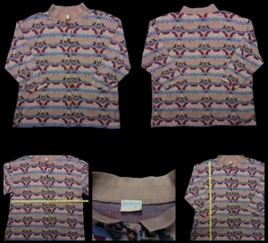 "Suéter Western vintage Backroad Blues Plus chaqueta abotonada XXL 24"" pecho" - Imagen 1 de 6