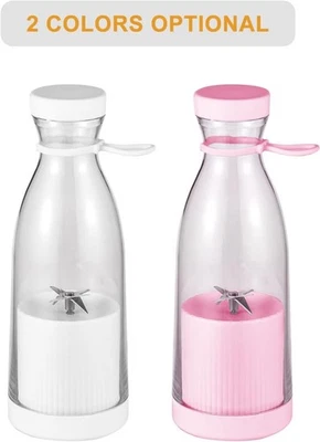Mini Frullatore Portatile USB 300 ML Ricaricabile Smoothie Succhi Frutta Viaggio - Immagine 1 di 4