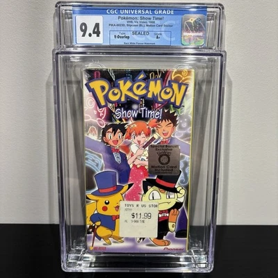 Pokémon Show Time Factory Sealed (VHS, 1998) Vol. 23 CGC 9.4 A+ Tape Motion Card - Image 1 of 4