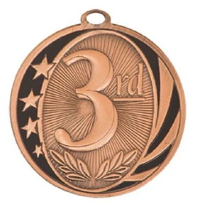 3rd Place Third Place Medal Award Trophy With Free Lanyard MS715 Team Sports - Picture 1 of 2