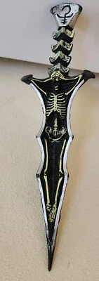 Cuchillo Daga Esqueletos - Escuchar, Ver, No Hablar Mal Halloween Disfraz utilería 16" Foto 1 de 3
