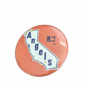 Vintage 1970s California Angels Button Pin MLB 3.5" Wide - Picture 1 of 3