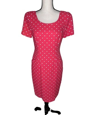 Vestido Vaina Vintage Santa Fe by Jim Tremblay Rosa y Blanco Lunares Foto 1 de 4