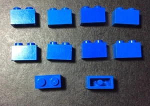 LEGO 3004 Bleu lot de 10 Brique Poutre 1x2 Brick Blue - Photo 1/1
