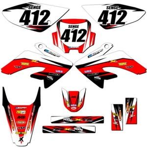 2004-2010 CRF 80 VELOCITY Red Senge Graphics Kit Compatible with Honda - Bild 1 von 10