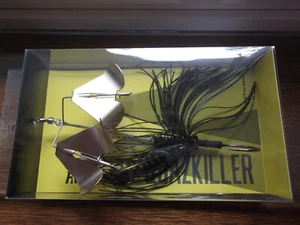 HM Custom Lures Teckel Quazkiller Twin Buzzbait 1/2oz. 06 Black Gold Updraft - Picture 1 of 12