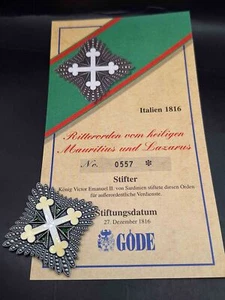 Sardinien Italien 1816 Ritterorden vom Heiligen Mauritius und Lazarus Göde Orden - Bild 1 von 2