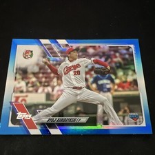Ryoji Kuribayashi #8 - 2021 Topps Chrome -blue Foil 43/50 - Rookie Japanese