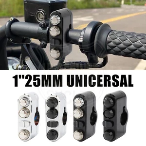Universal 25mm 1" CNC Motorcycle Handlebar Control Switch Button Latch Momentary - Picture 1 of 55