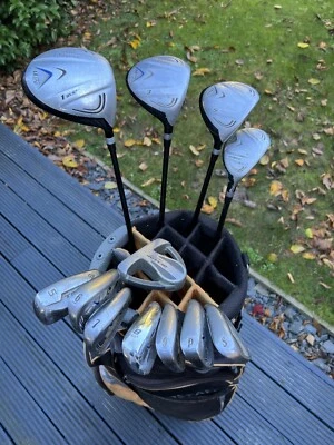 NICE SET OF MENS BEN SAYERS M11 GOLF CLIBS IN A WILSON PROSTAFF CART BAG. - Image 1 of 4