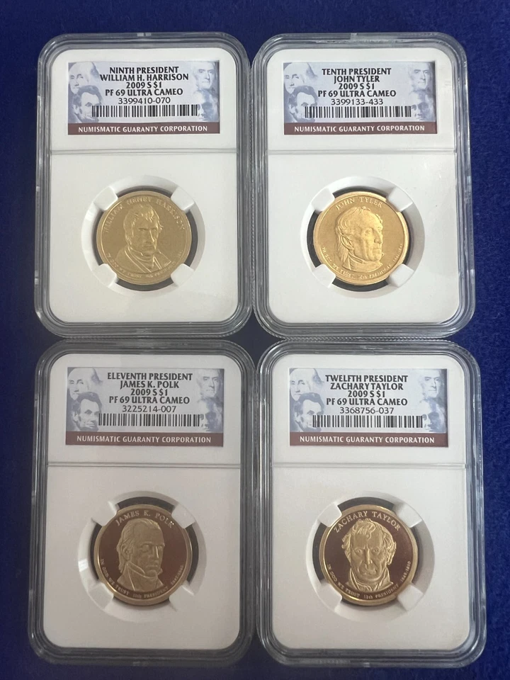 2009-S Proof Presidential Dollar 4-Coin Set | NGC PF69 Ultra Cameo - Image 1 of 1