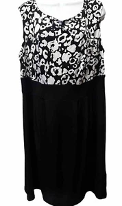 Dress Barn Women's 18 Black Pleat Waist Slinky Knit Sleeveless Dress - Picture 1 of 9