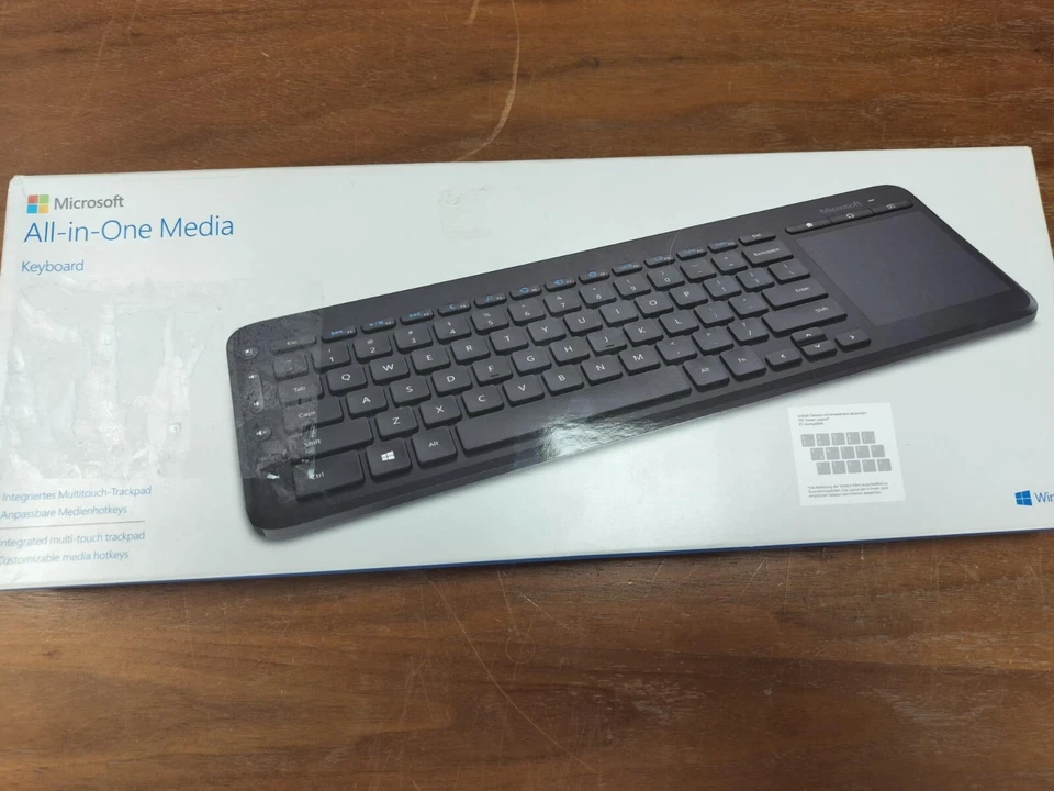Microsoft Tastiera Wireless Touchpad Nero N9Z-00013 All-in-One Media Keyboard - Immagine 1 di 1