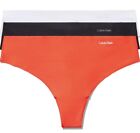 NWT Calvin Klein Women's Invisibles Seamless Thong Panties, 3 Pack Size XS