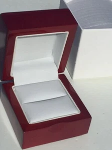 Kirschholz Ring Box Schmuck Display für Verlobungsvorschlag - Bild 1 von 3