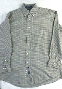 VTG Tommy Hilfiger Box Logo Mens Long Sleeve Button-Down Shirt 15 1/2 32-33 - Picture 1 of 5