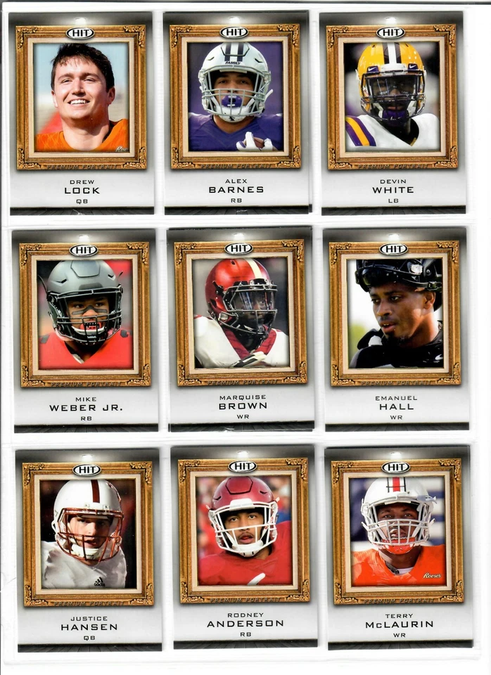 2019 Sage Hit Premier Draft PREMIUM PORTRAIT WHITE PARALLEL U Pick LOCK WEBER + - Image 1 of 1