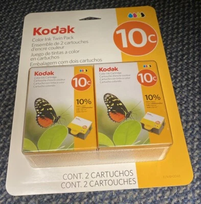 Cartuchos de tinta para impresora Kodak Color 10C paquete doble 2x420 páginas nuevos Foto 1 de 2