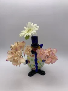 "Arte soplado a mano de Murano Italia RARO único vintage payaso de vidrio escultura de 9,5"" de alto"  - Imagen 1 de 16