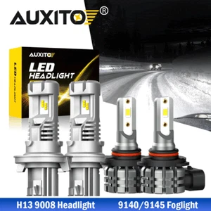 AUXITO Combo H13 9008 LED Headlight 9145 Fog Light Pack for Ford F-150 2004-2014 - Picture 1 of 11