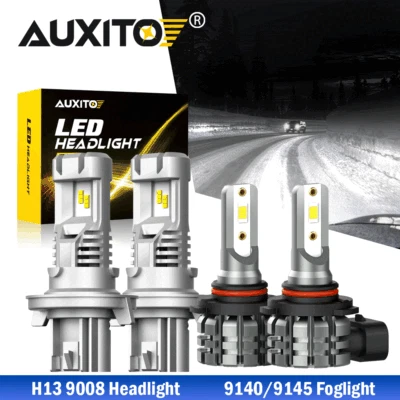 AUXITO Combo H13 9008 LED Headlight 9145 Fog Light Pack for Ford F-150 2004-2014 - Image 1 of 4