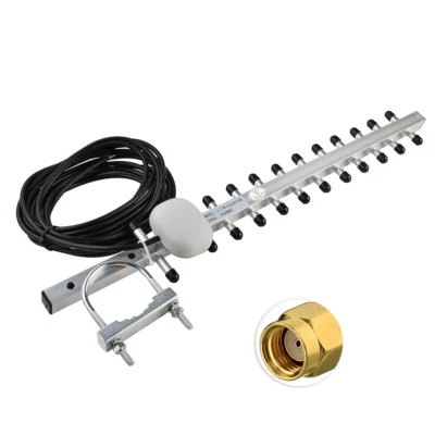 2.4GHz 16dBi Wifi Yagi Antenna Booster Wireless LAN RP-SMA 5m cable for Linksys - Image 1 of 4