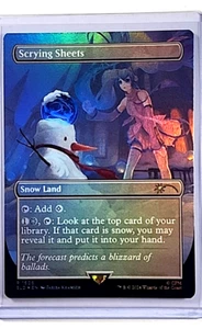 2024 MTG Magic the Gathering Secret Lair Drop Snow Land Foil 1606 Scrying Sheets - Picture 1 of 2