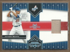 2005 Donruss Champions Impressions Material Baseball Card #410 Jayson Werth Bat 