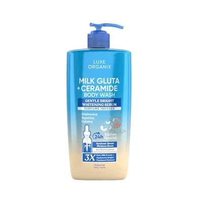 Luxe Organix Milk Gluta + Ceramide Gentle Bright Whitening Serum Body Wash 1000g - Image 1 of 2