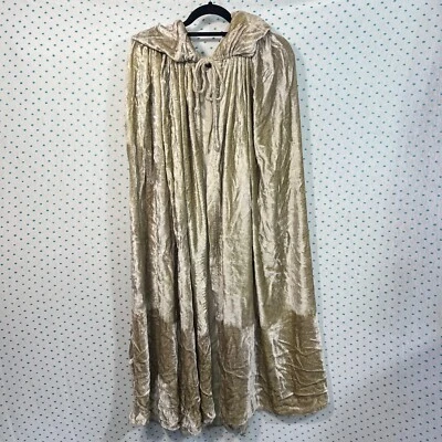 Ancient Circles Beige/Cream Colored Women's Crushed Velvet Cloak - Image 1 of 4