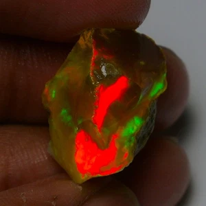 Atemberaubender äthiopischer Opal grob 13,75 kt großes Ölopal Präparat natürlicher Opal roh - Bild 1 von 12