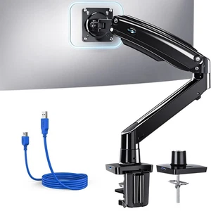 Single Monitor Arm for 40 inch Screens, Ultrawide Computer Monitor Mount Hold... - Afbeelding 1 van 7