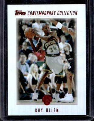 2003-04 Topps Contemporary Collection Ray Allen Red #/225 SuperSonics - Image 1 of 2
