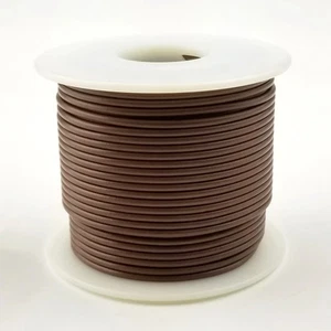 HS26-01-100 100FT 26AWG BROWN SOLID Electronic Electrical 300V Wire UL1007 80C - Picture 1 of 1